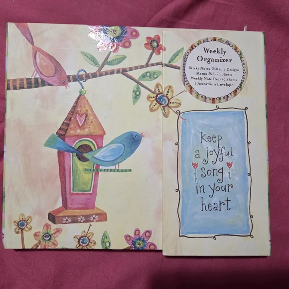 Joyful Song Note Portfolio Weekly Organizer Stationary book - Picture 1 of 4